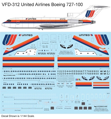 1:72 United Airlines Boeing 727-100