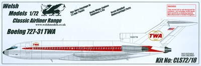 1:72 Boeing 727-31, Trans World Airlines
