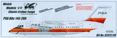 1:72 Bae 146-200, Pacific Southwest Airlines