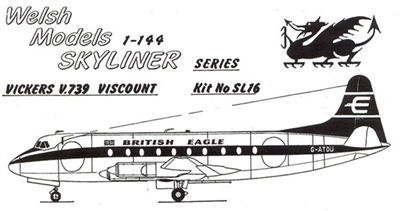 1:144 Vickers Viscount 739, British Eagle