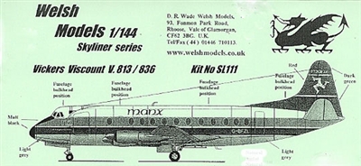 1:144 Vickers Viscount 800, ManX