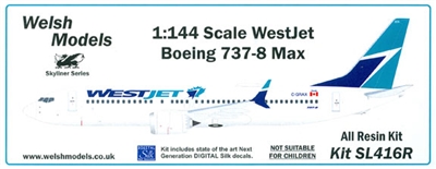 1:144 Boeing 737-MAX8, WestJet Canada