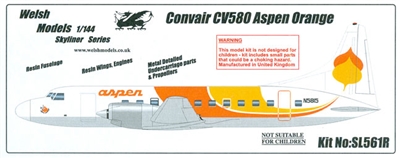 1:144 Convair 580, Aspen Airways (Orange cs)