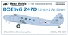 1:144 Boeing 247D, United Air Lines