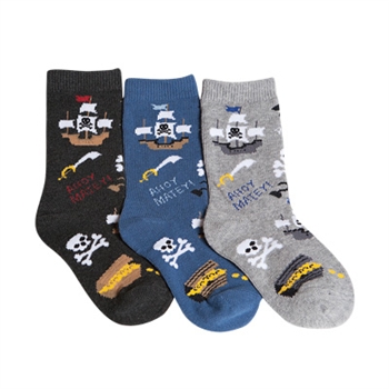 Tic Tac Toe Ahoy Matey! Boys Socks