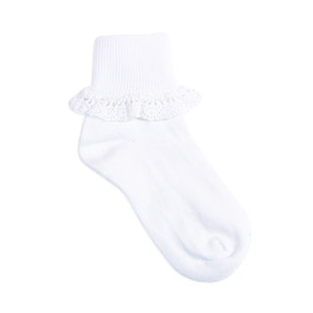 TicTacToe Organic Cluny Lace Anklet Girls Socks - 1 Pair