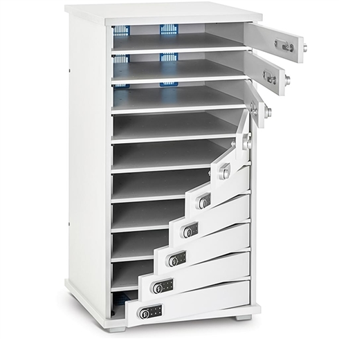 Monarch Lapcabby Universal Lyte Multi Door 10 Devices up to 15.6" Station Charger Cabinet