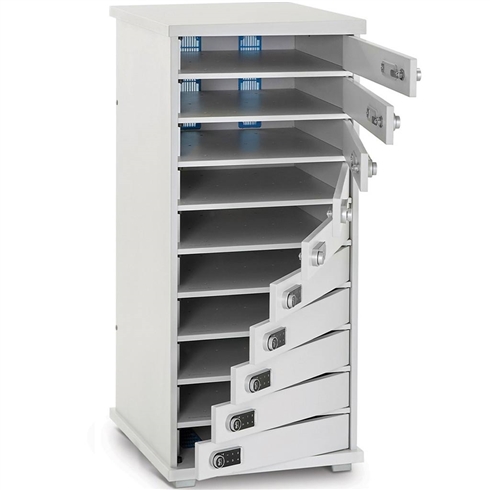Monarch Lapcabby Universal Lyte Multi Door Mini 10 Devices up to 10" Station Charger Cabinet