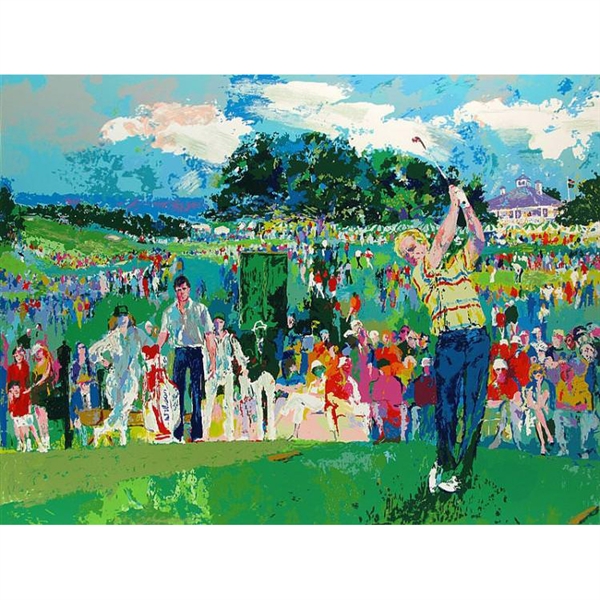 Leroy Neiman Awesome Vintage Print the Masters 15th Hole GOLF