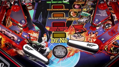"007" Pinball Flipper Bat Topper MOD (set of 3) for James Bond pinball