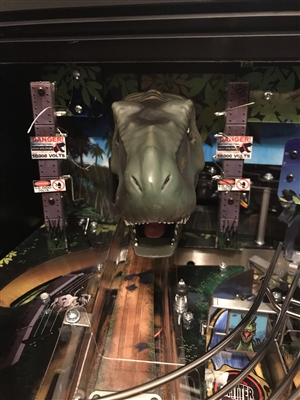 Danger 10,000 Volts Sign MODs for Stern's Jurassic Park pinball