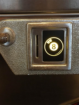 Eight ball designed Price Plate for Bally Coin Door