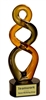 13 1/2 inch Brown Twist Art Glass