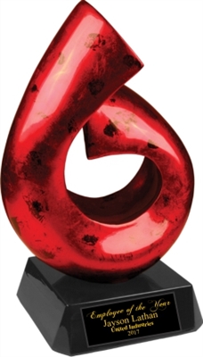 14" Red/Black Art Sculpture Award