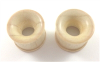 Pair of Concave Blonde Crocodile Wood Tunnels