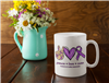 Peace - Love - Cure designed 11 ounce Ceramic Mug
