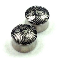 Pair of Surgical Steel "Wave" Plugs