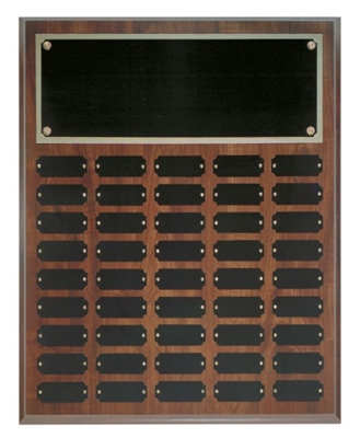 Cherry Finish Completed Perpetual Plaque with 45 Plates