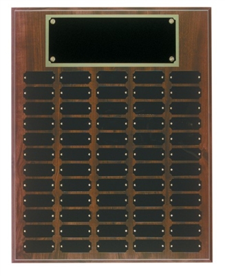 Cherry Finish Completed Perpetual Plaque with 60 Plates