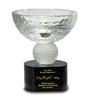 6 inch Crystal Golf Bowl on Black Pedestal Base