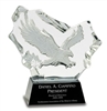 7 inch Crystal Carved Eagle on Base