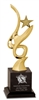 11 1/2 inch Gold Metal Art Crystal Award
