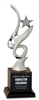 11 1/2 inch Silver Metal Art Crystal Award