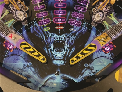 Distressed Caution Tape Flipper Bat Topper MODs for Alien pinball machine (Set of 4)