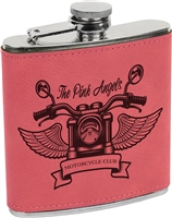 6 oz Personalized Leatherette Flask