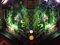 Fluorescent Green Slingshot & Return Lane Plastic Protector Set for Stern's Ghostbusters pinball machine (2 Piece Set)