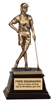 9 inch Bronze Female Golf Resin Award