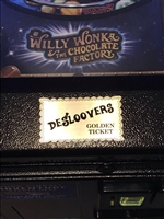 Personalized Golden Ticket engraved plate for Jersey Jack's Willy Wonka pinball machine