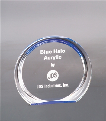 6 3/8 inch Blue Round Halo Acrylic