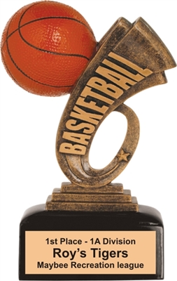 6 inch Basketball Headline Resin Trophy