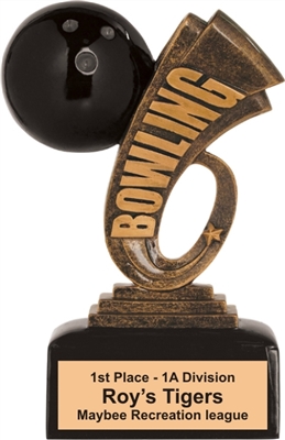 6 inch Bowling Headline Resin Trophy