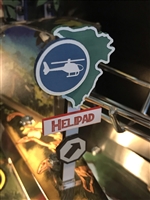 Helipad Sign MOD for Stern's Jurassic Park pinball