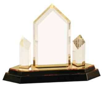 8 1/4 inch Gold Jewel Tower Impress Acrylic
