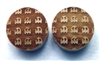 Custom Handmade LIMITED EDITION "Inverted 8-Bit Ghosts" Organic Wood Plugs - ONLY 50 will be made