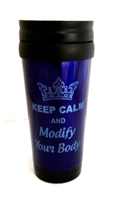 14 oz "Keep Calm and Modify Your Body" Travel Mug