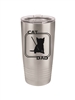 20 oz "Cat Dad" designed Vacuum Insulated Tumbler w/ Clear Lid