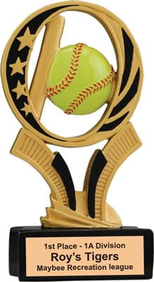 7 inch Softball Midnight Star Resin