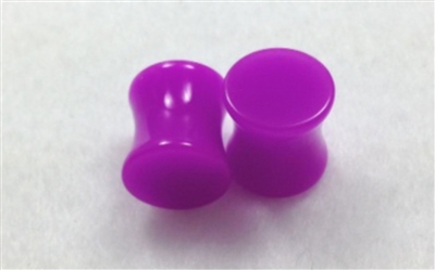 Pair of Solid Neon Purple Acrylic Plugs