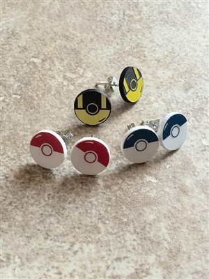 Pokeball Unisex Earrings