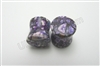 PAIR of Organic Purple Crazy Agate Stone Plugs