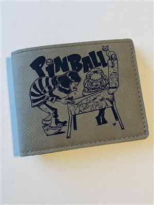 PINBALL DAZE Limited Edition Men's Bi-Fold Wallet, Artwork by Johnny Crap
