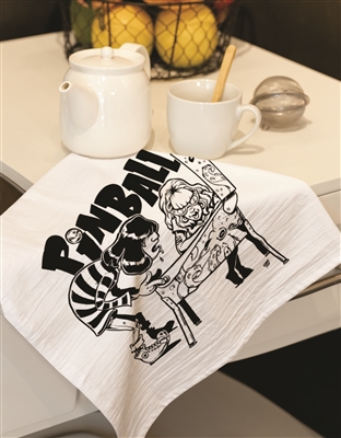 PINBALL DAZE Rally Hand Towel by ULEKstore, Artwork by Johnny Crap