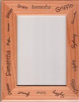 Personalized 4 x 6 Genuine Red Alder Picture Frame