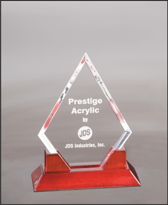 8 1/2 inch Diamond Prestige Acrylic with Rosewood Piano Finish Base