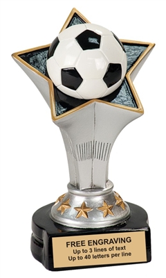 5 3/4 inch Soccer Rising Star Resin