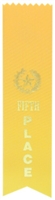 Yellow 5th Place Pinked Top Ribbon